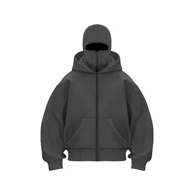 Sınır Ötesi İlkbahar Sonbahar Sezon Yeni Model Benzersiz Tasarım Çift Katmanlı Kapüşonlu Fermuar Sweatshirt Mont Bol Kesim Sokak Tarzı Erkek Kadın Çift Modeli - 8