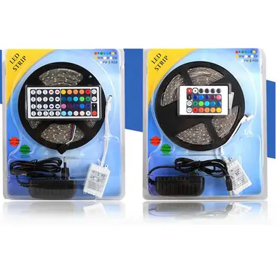 LED12V/RGB ışık şeridi seti renkli/5050/2835/sınır ötesi doğrudan tedarik 5 metre 10 metre 15 metre blister set