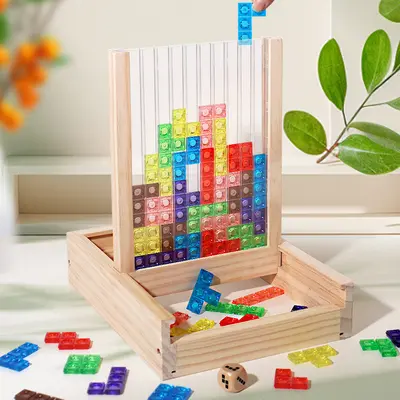 Children's 3D Tetris Puzzle Game, Educational Building Block Toy - 3