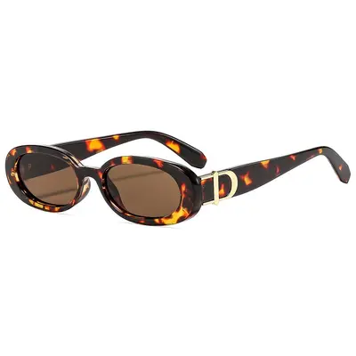 Retro Oval Small Narrow-Frame Women's Sunglasses, Summer UV Protection - 11