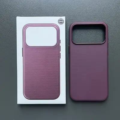 iPhone 18 Pro Max Uyumlu Düz Renk Teknoloji Kumaşı Görünümlü TPU Kılıf - 7