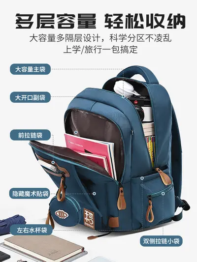 Back-Relieving School Backpack for Middle School Students - 4