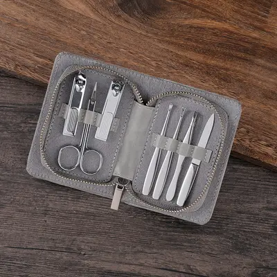 Stainless steel nail scissor set manicure pedicure - 5