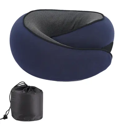 Cross-border best-selling U-shaped neck pillow, essential for travel, memory foam airplane headrest, ergonomic travel neck pillow for office use - 11