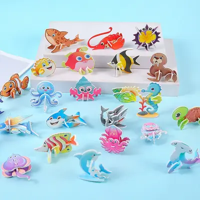 3D Insect Puzzle, Children's Creative DIY Toy with Educational Cards - 10