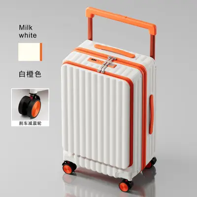 Carry-On Suitcase with Wide Trolley, Silent Wheels and Combination Lock - 6