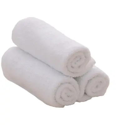 Pure Cotton Bath Towel, White Hand Towel, Solid Color Hotel Towel Set