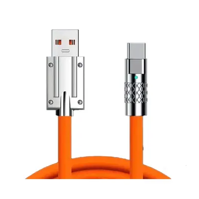 Hızlı Şarj Çinko Alaşımlı Çok Fonksiyonlu Telefon Şarj Kablosu 120 Watt Flaş Şarj Üçü Bir Arada Kablo 120W Flaş Şarj - 9