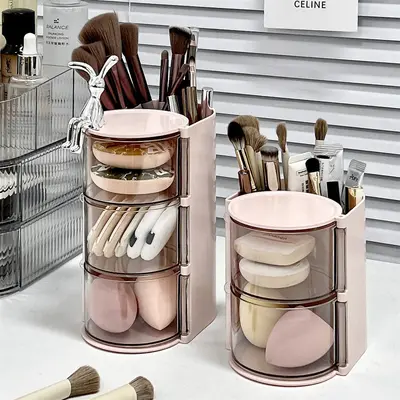 2-in-1 Make-up-Organizer-Box mit Drehfunktion