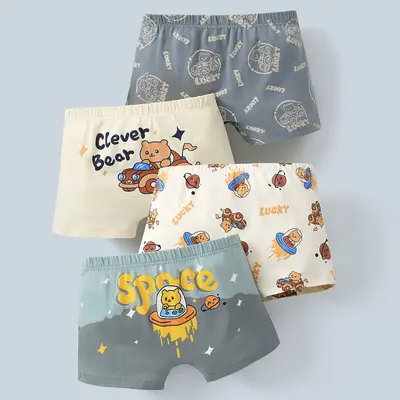 Erkek Çocuk İç Çamaşırı İnce Model %100 Pamuklu Boxer Külot - 13
