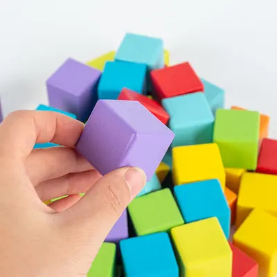 儿童立方体方块积木拼图空间立体思维训练玩具正方体积木数学教具