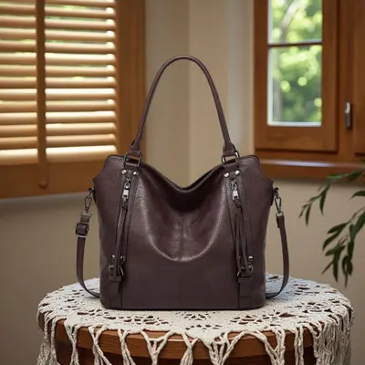 2026 New Women's Bag European and American Style Large Tote Bag Soft Leather High Capacity Single Shoulder Crossbody Women's Handbag