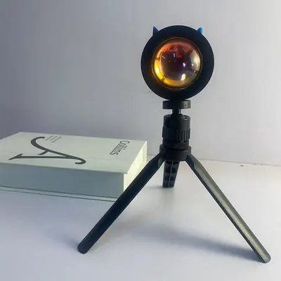 Fotoğrafçılık için sınır ötesi RGB mini gün batımı lambası, canlı yayın için ortam ışığı, fotoğrafçılık için arka plan duvarı, ins gün batımı projeksiyonlu yaratıcı masa lambası - 12