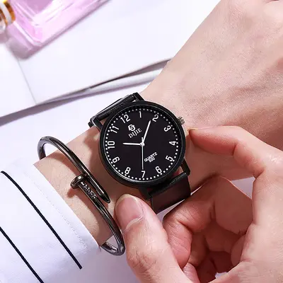 Men's and women's quartz watch, simple elegant style, student watch - 8