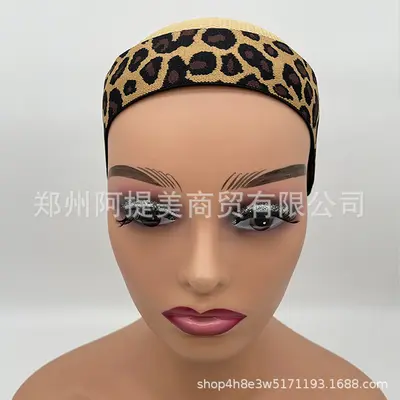 Peruk elastik bant leopar desenli cırt cırtlı bant dantel peruk kenar sabitleme bandı Melts Band Leopard