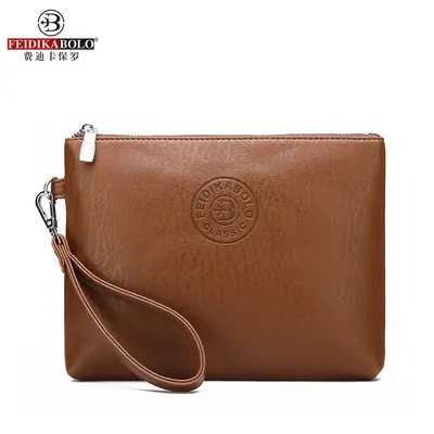 Men's PU Leather Envelope Clutch with Phone Compartment, 2023 Model - 9