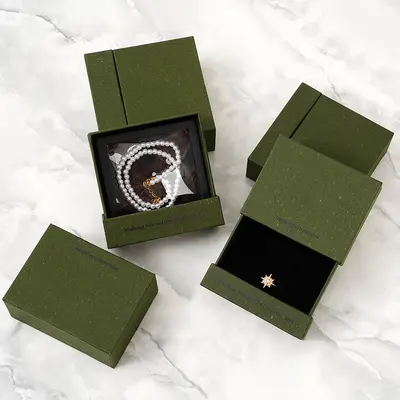 Doppelschichtige Schmuckkassette, PE-Folie Oxidationsschutz-Schwebebox, Halskette Ring Nagel Schmuck Verpackungsbox Ohrstecker Box - 9