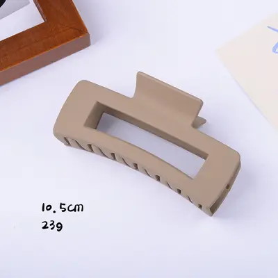 Premium milk coffee colored frosted hair clip Internet famous hats women back hair claw large shark clip hair clip wholesale - 8