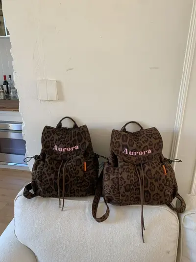Leopard Print Women's Backpack, Large Capacity Lightweight Schoolbag - 5