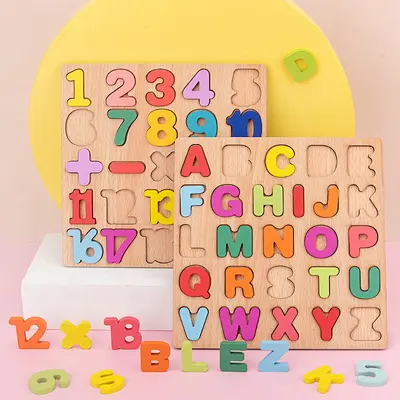 Educational toys for children, puzzles, digital building blocks, letter matching, early education cognitive puzzle board for babies, cross-border gift