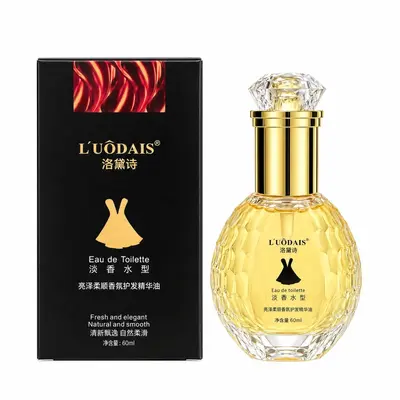 Luodaishi Schwarzes Kleid Parfüm-Haarpflegeöl, verbessert trockenes und geschädigtes Haar, glättet und verhindert Frizz, Leave-in-Haarspülung