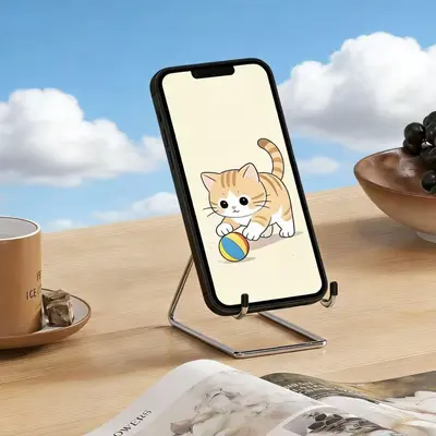 Phone stand iron wire design tablet holder desktop support rack - 4