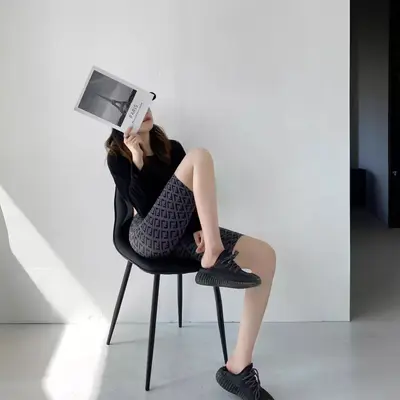 韩国新款印花鲨鱼皮打底裤显瘦骑行裤夏款瑜伽裤薄款健美裤