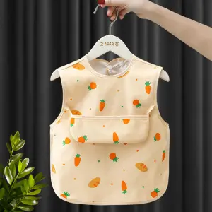 Waterproof Baby Feeding Bib Back-Opening Super Soft - 7