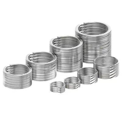 Großhandel Schlüsselringe Metall Schlüsselanhänger Schlüsselkette Ring Schwarzer flacher Ring 304 Edelstahl Schlüsselanhänger