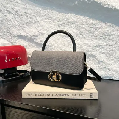 2025 Retro Women's Small Square Shoulder Crossbody Bag with Lock Buckle - 4