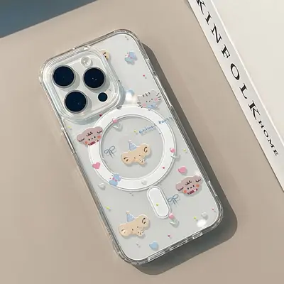 简约少女透明磁吸适用苹果17promax手机壳17 16透明磁吸11亚克力 - 2