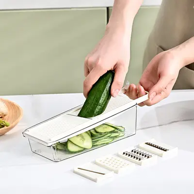 Mini-Gemüseschneider, Kartoffelreibe, Handschutz, Küchenutensil