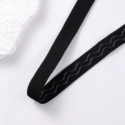 Kaymaz silikon peruk lastiği, 3 cm siyah, dalgalı saç bandı - 4