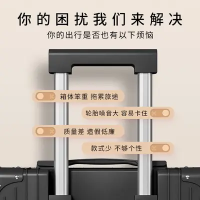 Rolling luggage with password lock, universal wheels, large capacity