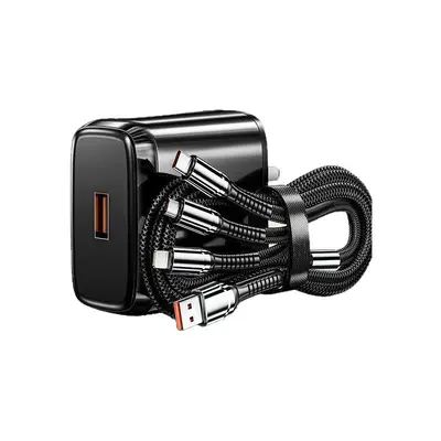 240W Süper Hızlı Şarj Veri Kablosu Üçü Bir Arada Seti Üç'e Bir Şarj Kablosu Apple 17 Huawei Xiaomi Uyumlu - 6