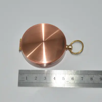G54 retro pusula, bronz kapaklı, metal kasa, cep saati tarzı - 3