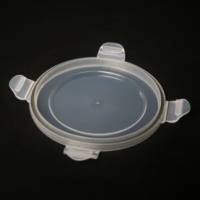 Round Double-Layer Food Storage Container with Drain Basket and Clip Lid