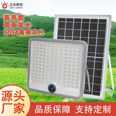 Solar-Gartenflutlicht mit gebogener Leuchtfläche, Modell 5054