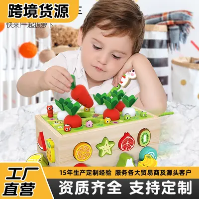 Wooden Shape Matching Farm Educational Toy for Ages 1-3