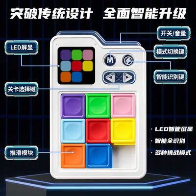 Elektronisches Huarongdao Denkspiel, Stressabbau, Geschenkbox