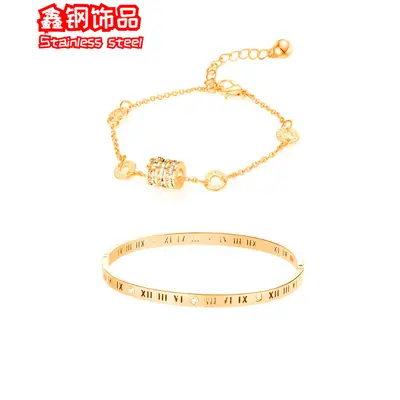 Romen kleines Taille-Armband grenzüberschreitendes Bestseller Damen Edelstahl Mode populäres stapelbares Armband verblassfestes Armband