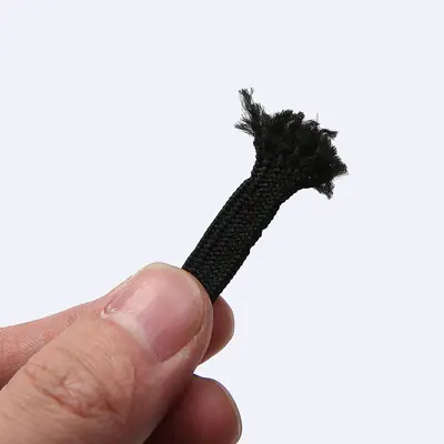 8-10 mm Flat Shoelace, Double-Layer Hollow, Black and White