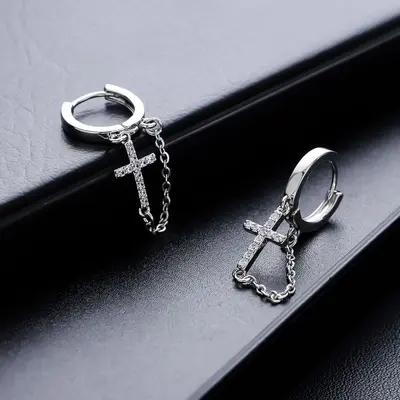 Diamant-Quastenohrringe für Männer, hochwertige vielseitige Hip-Hop-Ohrringe für Frauen, Nischen-einfache Sommer-Accessoires und Schmuck