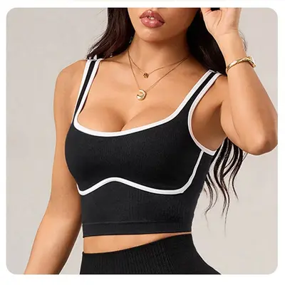 Amazon New Style Yoga Wear Set Striped Yoga Pants Women Quick-Dry Outdoor Sports Pants High Waist Butt-Lifting Yoga - 3