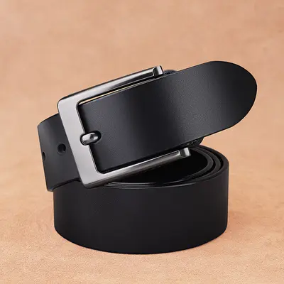 Emperor Paul Men's Genuine Leather Belt Real Leather Belt Pin Buckle First Layer Cowhide Belt Men's Niche Fashion Belt Premium - 3