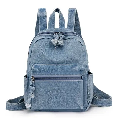 Damen-Rucksack aus Retro-Jeansstoff, Modell 2025, klein - 7
