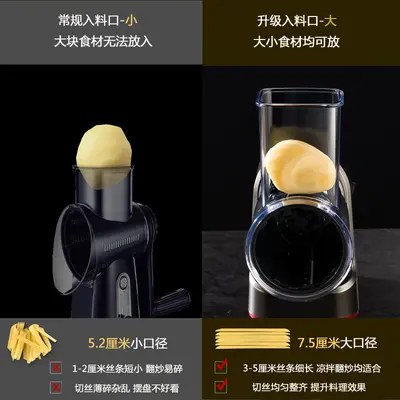 Electric kitchen vegetable chopper, multifunctional vegetable cutter, slicer, grinder and shredder for household use.