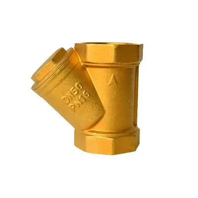 All-Copper Y-Type Strainer DN15, Forged Thickened 4-Point Water Filter - 6