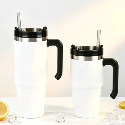 Autothermobecher, 20oz und 30oz, 304 Edelstahl, mit Griff und Strohhalm - 7