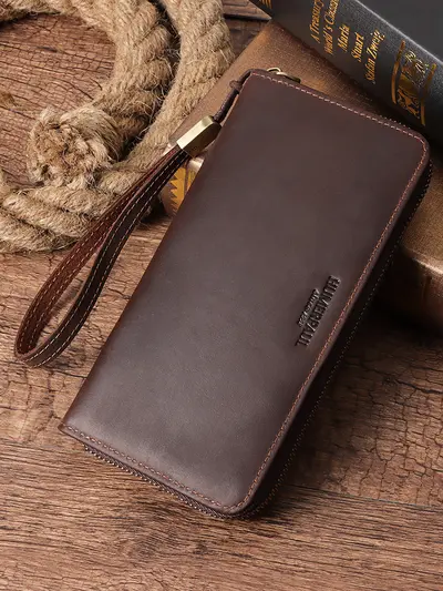Hummer Paul Herren Clutch aus echtem Leder mit RFID-Schutz, Crazy-Horse-Leder - 1